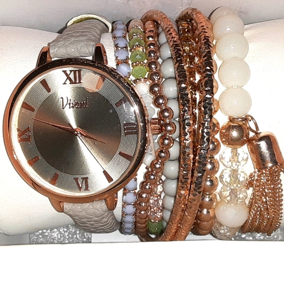 VIVANI WATCH WITH 9 ASSORTED BRACELETS - Picture 2 of 3
